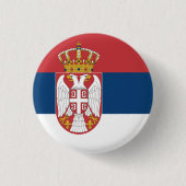Badge Rond 2,50 Cm Drapeau serbe (Devant)