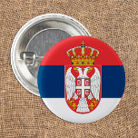 Badge Rond 2,50 Cm Drapeau serbe & Serbe fashion patriote /sports<br><div class="desc">Porte - clé : Serbie & serbe Drapeau mode - amour mon pays, voyage, cadeaux de vacances, patriotes nationaux / fans de sport</div>