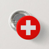 Badge Rond 2,50 Cm Drapeau Suisse (Devant & derrière)