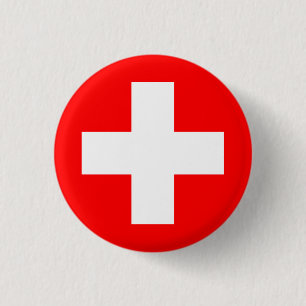 Badge Rond 2,50 Cm Drapeau suisse