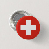 Badge Rond 2,50 Cm Drapeau suisse (Devant & derrière)
