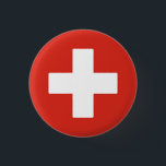 Badge Rond 2,50 Cm Drapeau suisse<br><div class="desc">Drapeau suisse</div>