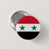 Badge Rond 2,50 Cm Drapeau syrien, Drapeau de Syrie (Devant & derrière)