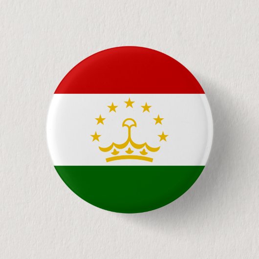 Badge Rond 2,50 Cm Drapeau tadjik, Drapeau du Tadjikistan (Devant)