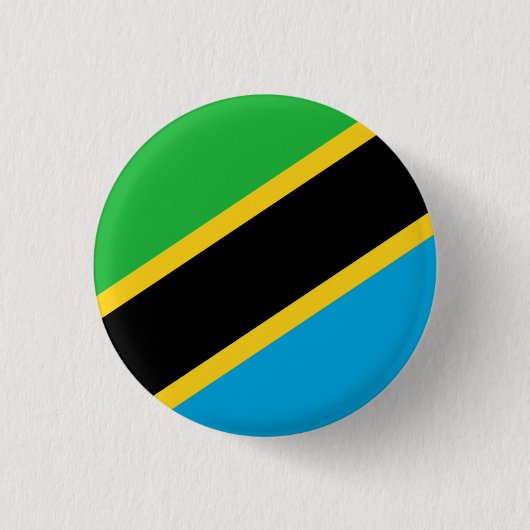 Badge Rond 2,50 Cm Drapeau tanzanien, Drapeau de Tanzanie (Devant)
