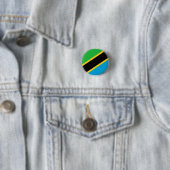Badge Rond 2,50 Cm Drapeau tanzanien, Drapeau de Tanzanie (En situation)