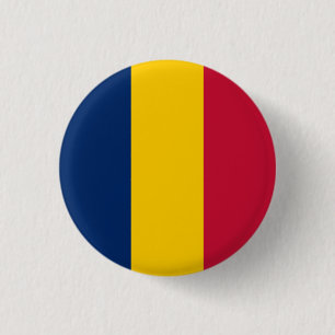 Badge Rond 2,50 Cm Drapeau Tchad