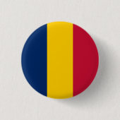 Badge Rond 2,50 Cm Drapeau tchadien, Drapeau du Tchad (Devant)