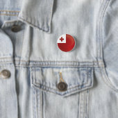 Badge Rond 2,50 Cm Drapeau Tonga Round Icon (En situation)