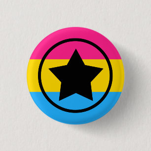 Badge Rond 2,50 Cm Drapeau transexuel avec une étoile en cercle