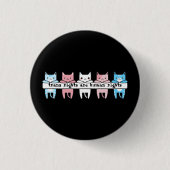 Badge Rond 2,50 Cm Drapeau transgenre Les droits transgenres de chats (Devant)