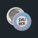 Badge Rond 2,50 Cm Drapeau transversal coloré bleu rose<br><div class="desc">Décorez votre tenue avec ce bouton d'art cool. Vous pouvez le customiser et ajouter du texte. Consultez ma boutique pour plus de couleurs et de motifs et de pronoms de toutes sortes! Faites-moi savoir si vous aimeriez quelque chose de personnalisé aussi.</div>