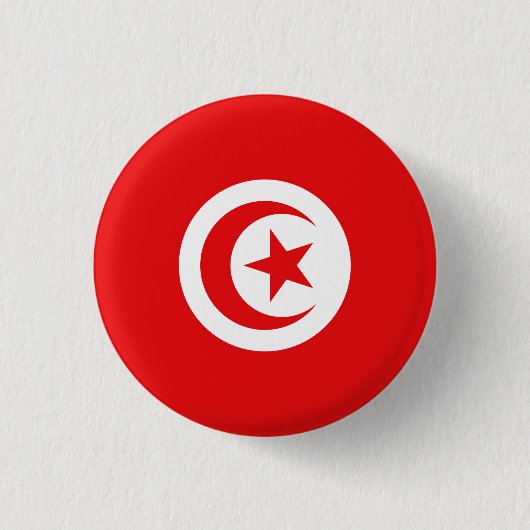 Badge Rond 2,50 Cm Drapeau Tunisie (Devant)