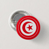 Badge Rond 2,50 Cm drapeau tunisien (Devant & derrière)