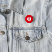 Badge Rond 2,50 Cm Drapeau tunisien (En situation)