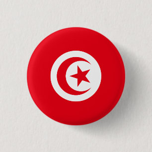 Badge Rond 2,50 Cm Drapeau tunisien