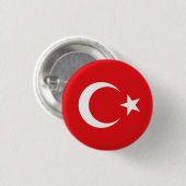 Badge Rond 2,50 Cm Drapeau Turquie (Devant & derrière)