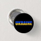 Badge Rond 2,50 Cm Drapeau ukrainien (Devant & derrière)