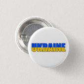 Badge Rond 2,50 Cm Drapeau ukrainien (Devant & derrière)