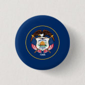Badge Rond 2,50 Cm Drapeau Utahn, Drapeau Utah (Devant)
