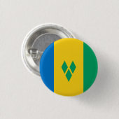 Badge Rond 2,50 Cm Drapeau Vincy, Drapeau de Saint-Vincent-et-les Gre (Devant & derrière)