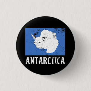 Badge Rond 2,50 Cm Drapeau vintage Antarctique