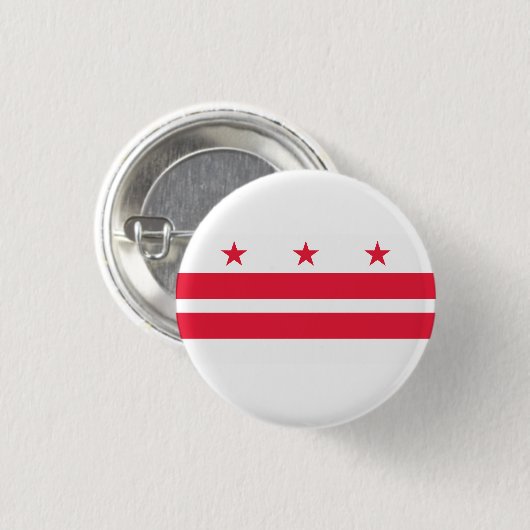 Badge Rond 2,50 Cm Drapeau Washington DC (Devant & derrière)