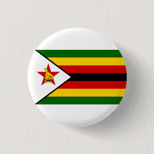 Badge Rond 2,50 Cm Drapeau zimbabwéen, Drapeau du Zimbabwe
