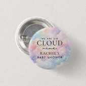 Badge Rond 2,50 Cm Dreamy Pastel Cloud Neuf Baby shower (Devant & derrière)