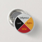 Badge Rond 2,50 Cm Droites de terre indigènes maintenant (Devant & derrière)