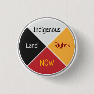 Badge Rond 2,50 Cm Droites de terre indigènes maintenant