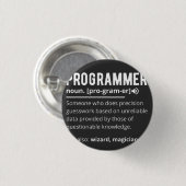 Badge Rond 2,50 Cm Drôle Programmer Code Développeur Définition (Devant & derrière)