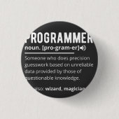 Badge Rond 2,50 Cm Drôle Programmer Code Développeur Définition (Devant)