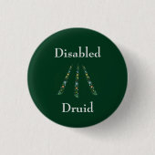 Badge Rond 2,50 Cm Druide handicapé (Devant)
