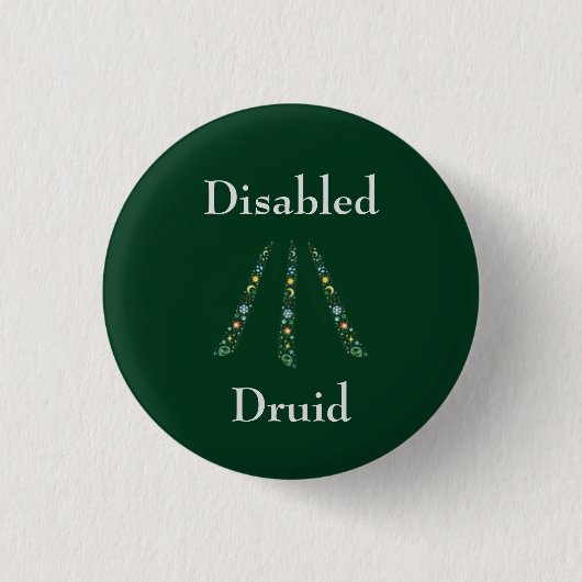 Badge Rond 2,50 Cm Druide handicapé (Devant)