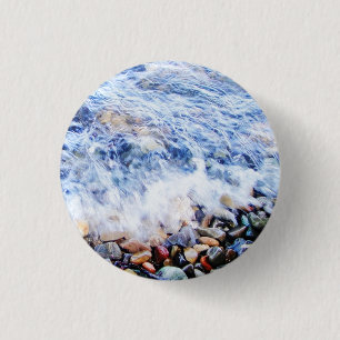 Badge Rond 2,50 Cm Eau bleue