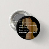 Badge Rond 2,50 Cm Ebony woman, Tote Bag (Devant & derrière)