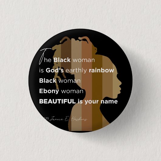 Badge Rond 2,50 Cm Ebony woman, Tote Bag (Devant)