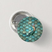 Badge Rond 2,50 Cm Écailles de queue de sirène (Devant & derrière)