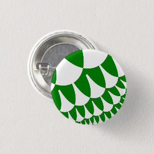 Badge Rond 2,50 Cm Écales vertes et blanches