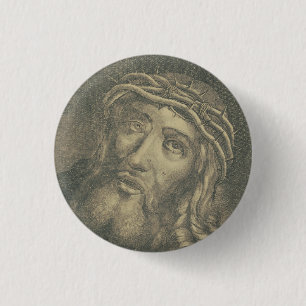 Badge Rond 2,50 Cm Ecce homo Sainte Face de Jésus