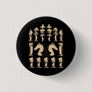 Badge Rond 2,50 Cm Échecs : Lover   Échecs du chevalier