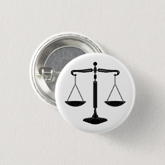 Badge Rond 2,50 Cm Échelles de justice | chic (Devant & derrière)