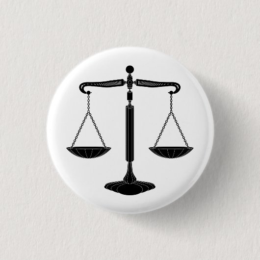 Badge Rond 2,50 Cm Échelles de justice | chic (Devant)