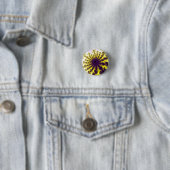 Badge Rond 2,50 Cm Éclatement jaune et violet (En situation)