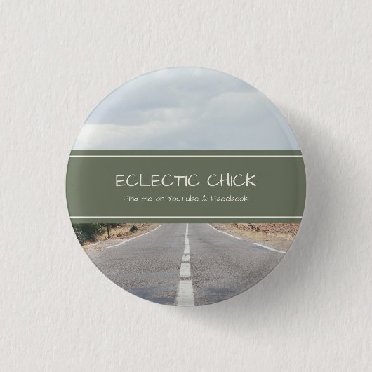 Badge Rond 2,50 Cm Eclectique Chick YouTube & Facebook (Devant)