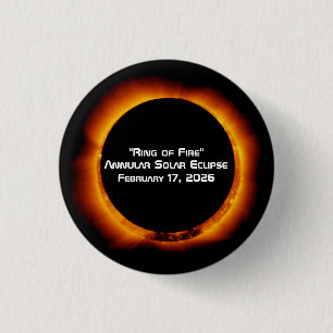 Badge Rond 2,50 Cm Éclipse solaire annulaire de 2026
