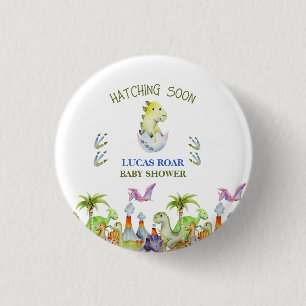 Badge Rond 2,50 Cm Éclosion imminente fête de bébé roar