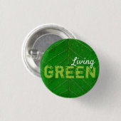 Badge Rond 2,50 Cm Eco Friendly Living Green (Devant & derrière)