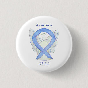 Badge Rond 2,50 Cm Écran de sensibilisation au RGD Périwinkle ruban A
